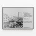 Vintage-Poster Ziviler Ungehorsam und Direkte Aktion — gerahmtes Bild an der Wand