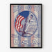 Amerikanisches Vintage-Poster mit Matrosen und US-Flagge