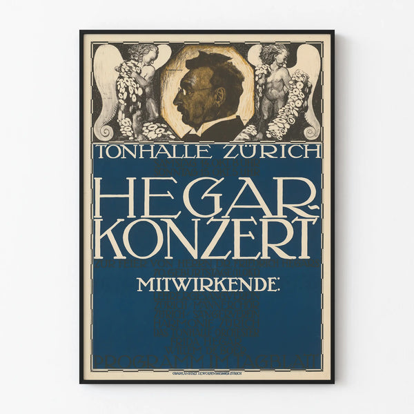 Konzertposter von Hegar in der Tonhalle Zürich