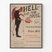 Vintage-Poster Hell Up To Date satirische Illustration