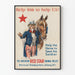 Vintage-Poster Helfen Sie dem Pferd, den Soldaten zu retten - Amerikanischer Roter Stern