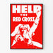 Vintage-Poster Rotes Kreuz - Helfen Sie dem Roten Kreuz