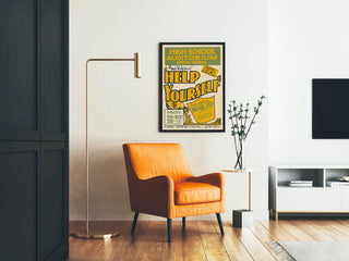 Vintage-Poster Help Yourself - Retro-Theater Wanddekoration