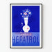 Vintage-Poster Hépatrol Anämie in Blau und Rosa