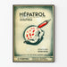 Vintage-Werbeplakat Hépatrol – Retro-Gesundheitswanddekoration