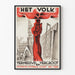 Vintage-Poster 'Het Volk' mit erhobener roter Faust - Politische Wanddekoration