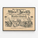 Satirischer Vintage-Humor-Poster Kladdderadatsch 1856 — gerahmtes Bild an der Wand