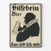 Vintage-Poster Hilsebein Bier in Silhouette