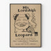 Vintage-Dekorposter His Lordship's Leopard