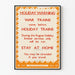 Vintage-Poster Warnung Kriegstransporte vor Urlaubstransport
