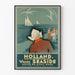 Vintage-Poster Wanddekoration Strand von Holland