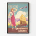 Vintage-Poster Hong Kong Northwest Airlines - Wanddekoration Reise