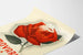Vintage-Poster Hormovarine Byla – Retro-Wanddekoration mit roter Rose