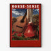 Vintage-Poster Horse Sense mit Gitarre und Reitsattel