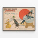 Vintage-Poster Pferdeshow Nummernheft – Elegante Wanddekoration — gerahmtes Bild an der Wand