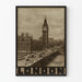 Vintage-Poster der Houses of Parliament und des Big Ben in London