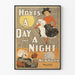 Vintage-Poster 'Hoyt's A Day and A Night in New York' für Wanddekoration