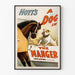 Vintage-Poster „A Dog in the Manger“ mit Pferd und Hund