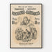 Vintage-Poster Kalender Satire 1865 Wanddekoration
