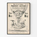 Satirisches Vintage-Poster, Kalender der Volkskunst 1866