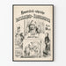 Historischer humorvoller Kalenderposter 1870