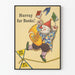 Vintage-Dekorposter Hurray for Books