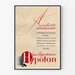 Vintage-Werbeplakat Hypotan für die Wanddekoration