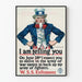 Vintage-Militärrekrutierungsplakat Uncle Sam