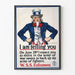 Vintage-Poster Uncle Sam Rekrutierung W.S.S. Einberufung