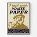 Vintage-Poster zur Förderung des Papierrecyclings