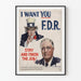 Vintage-Poster I Want You F.D.R. für Wanddekoration