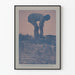 Künstlerischer Vintage-Poster „I Wonder If The Ground Has Anything To Say“ in monochromem Blau