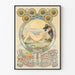 Vintage-Poster Jugendstil Il Mattino mit weiblicher Studie und Sonnenblumen