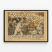 Vintage-Poster Revolution und Karnevalsball Secession — gerahmtes Bild an der Wand