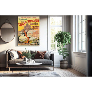 Trains Normandie Bretagne | Reproduction d affiche ancienne