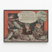 Vintage-Humor-Poster Soldaten und Bomben — gerahmtes Bild an der Wand