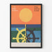 Dekoratives Poster zum Thema Meer und Navigation mit biblischem Zitat