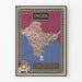 Plakat Industrielle und Landwirtschaftliche Vintage-Karte von Indien