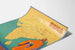 Vintage-Poster Karte Indien und Buddha-Land