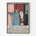 Vintage-Kinoposter mit Frau und Türsteher am Eingang