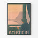 Vintage-Poster Wanddekoration Am Rhein 1897