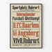 Vintage-Poster des internationalen Fußballwettbewerbs Sportplatz Ruhrort