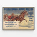 Vintage-Poster von Trabrennen in Wien - Internationales Herbst-Meeting — gerahmtes Bild an der Wand