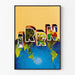 Dekoratives Poster Iran - Karte und Kulturszenen