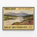 Vintage-Poster Irland Landschaft der Romantik Ballinahinch Galway — gerahmtes Bild an der Wand