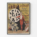 Vintage-Poster Isola d'Yorka, Silhouette und komische Illusionen