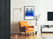 Art Déco Poster Nächte in Weiß Isonal Blau und Schwarz