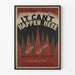 Vintage-Poster It Can't Happen Here für Wanddekoration