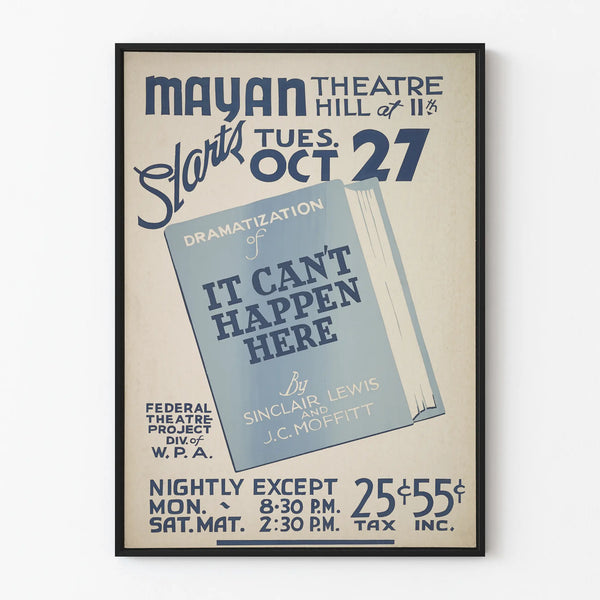 Vintage-Poster des Mayan-Theaters – Es kann hier nicht passieren