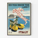 Vintage-Poster Karte und Zitrone aus Italien